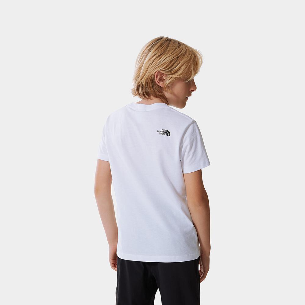 Tricko The North Face SIMPLE DOME Chlapcenske Biele Čierne | OLA-897543