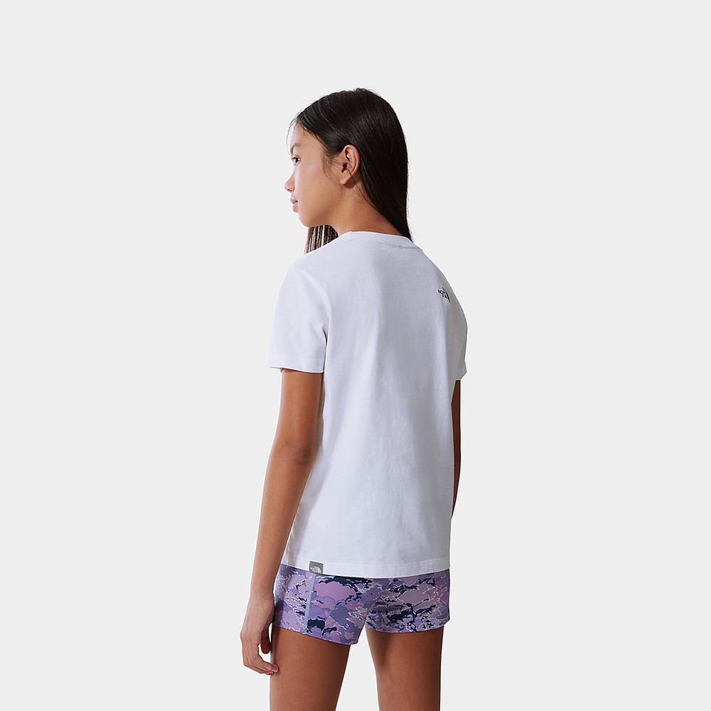 Tricko The North Face SIMPLE DOME Chlapcenske Biele Čierne | OLA-897543