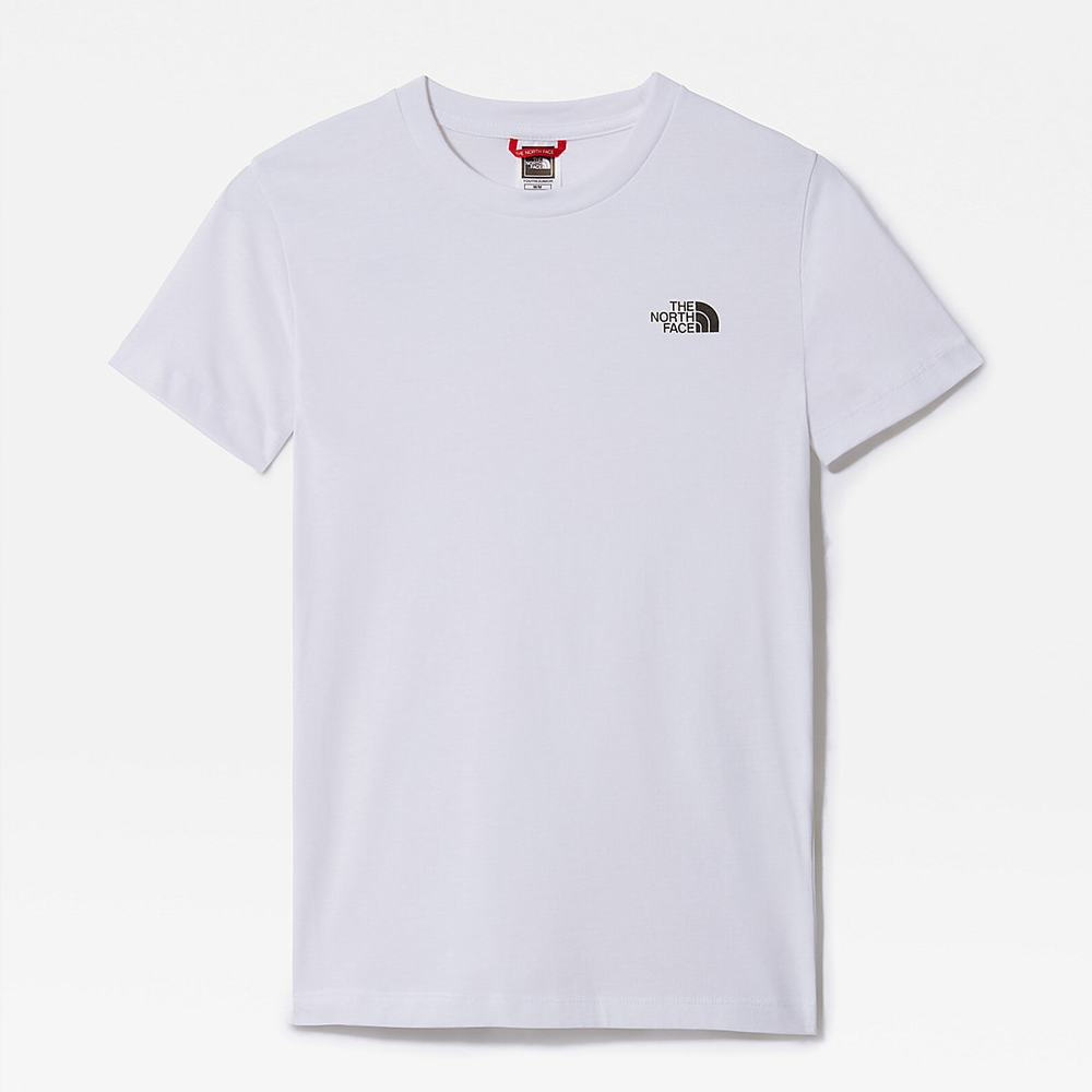 Tricko The North Face SIMPLE DOME Chlapcenske Biele Čierne | OLA-897543