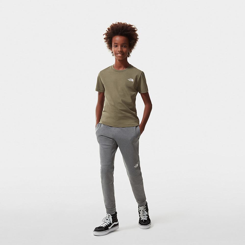 Tricko The North Face SIMPLE DOME Chlapcenske Olivovo Zelená Zelene Biele | RPF-129064