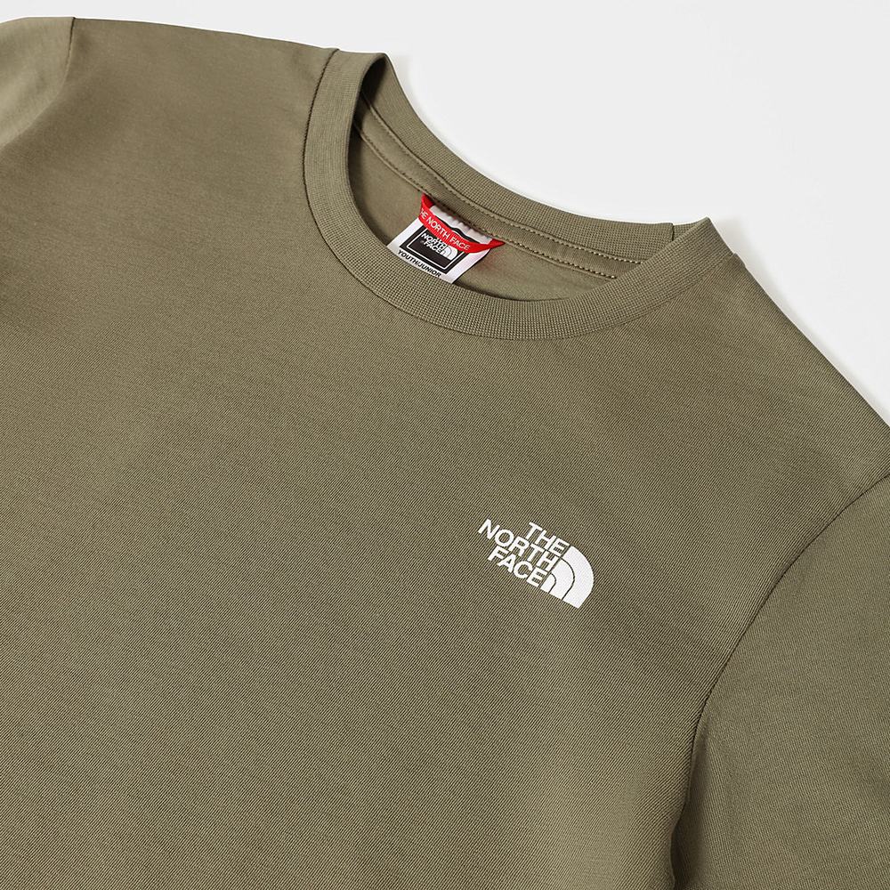 Tricko The North Face SIMPLE DOME Chlapcenske Olivovo Zelená Zelene Biele | RPF-129064
