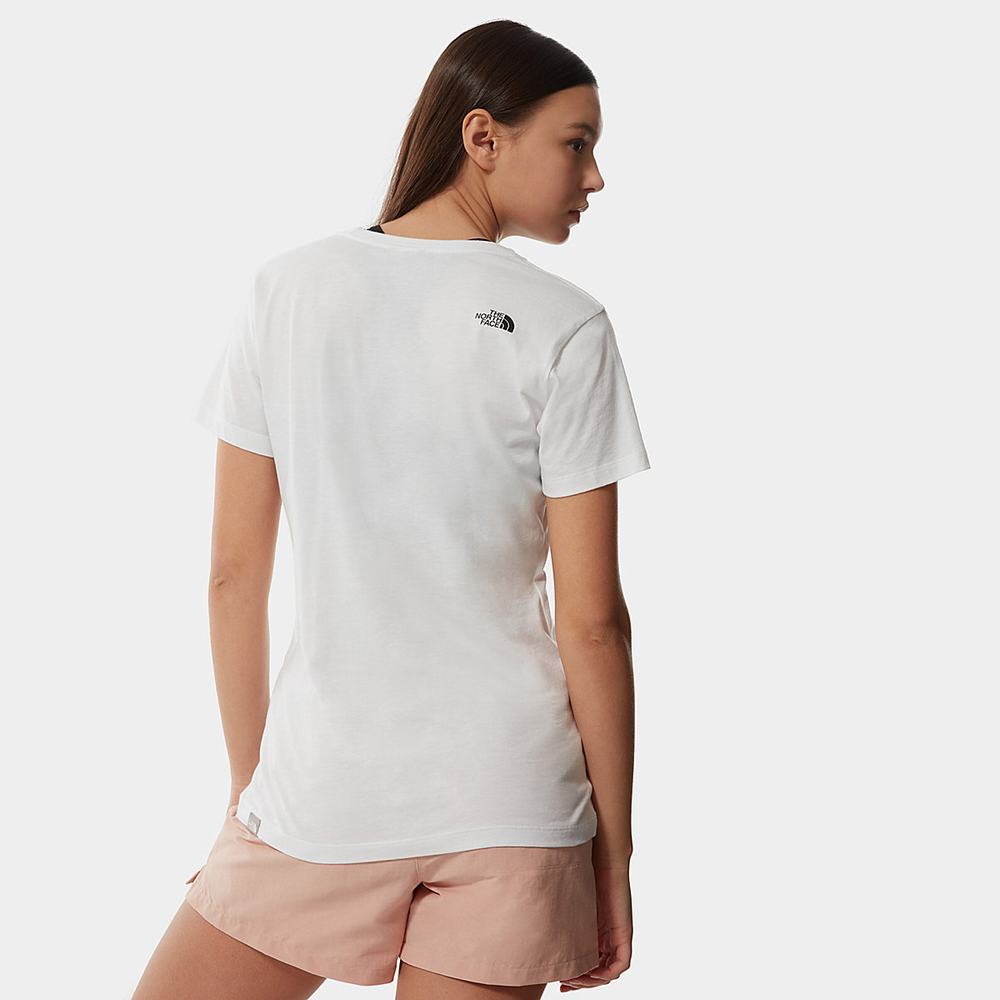 Tricko The North Face SIMPLE DOME Damske Biele | TPC-302546