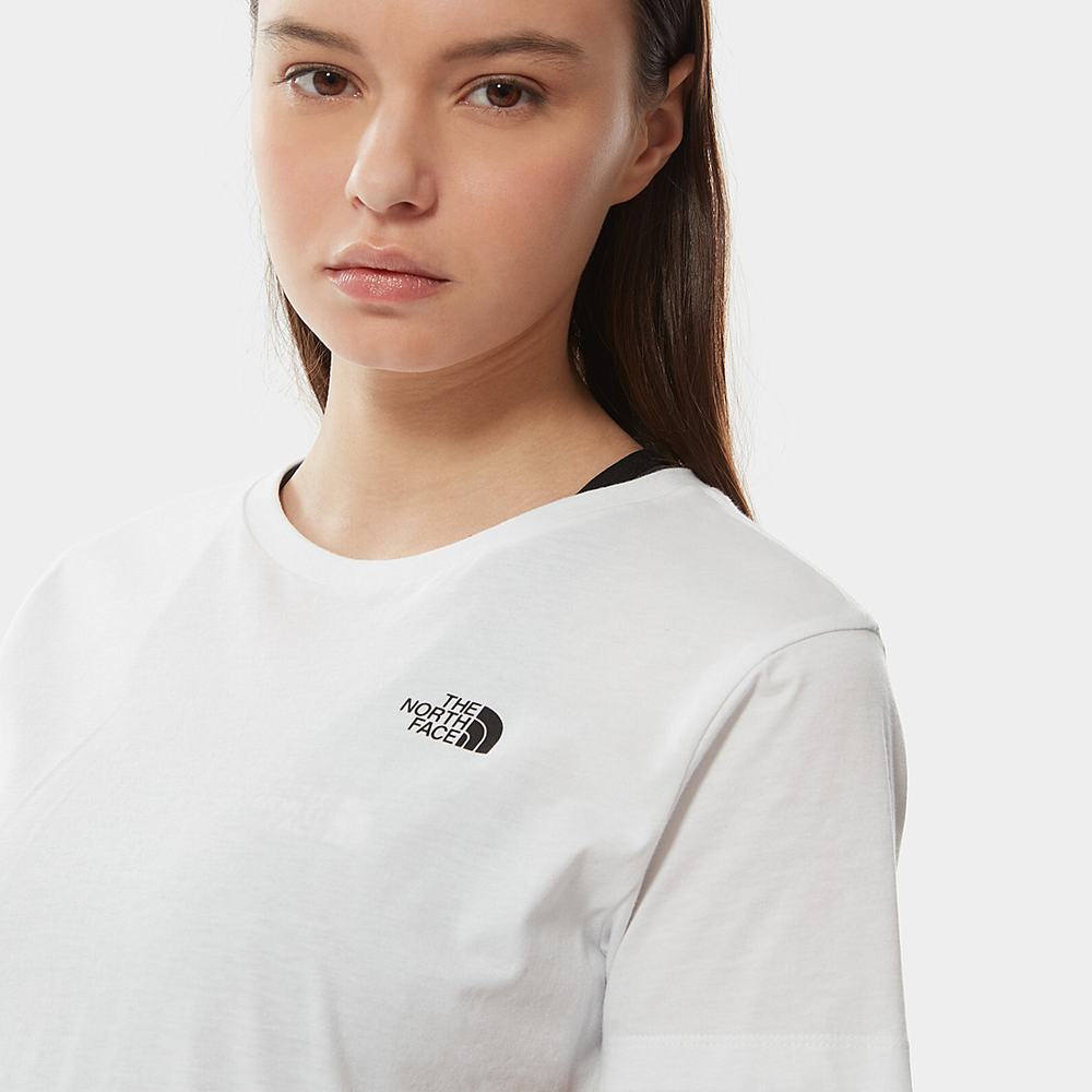 Tricko The North Face SIMPLE DOME Damske Biele | TPC-302546