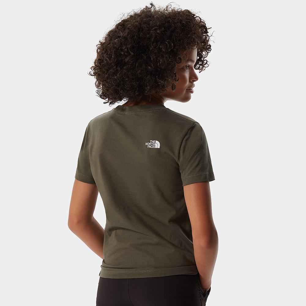 Tricko The North Face SIMPLE DOME Dievcenske Zelene | CIW-280574