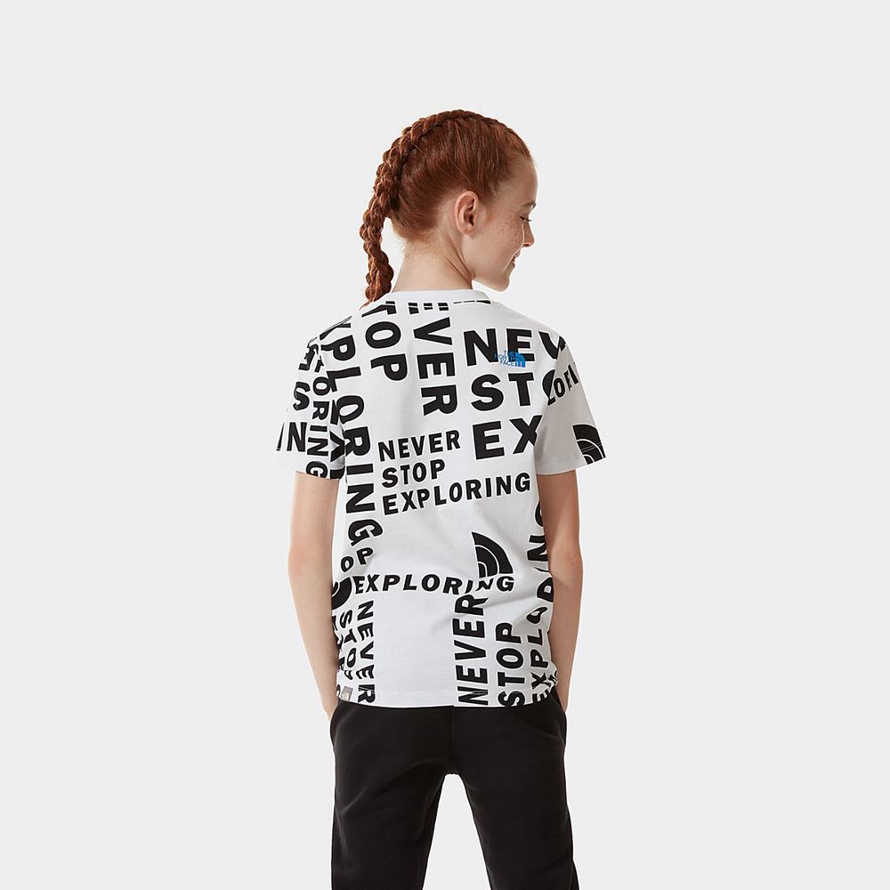 Tricko The North Face SIMPLE DOME Dievcenske Biele | IZC-385197