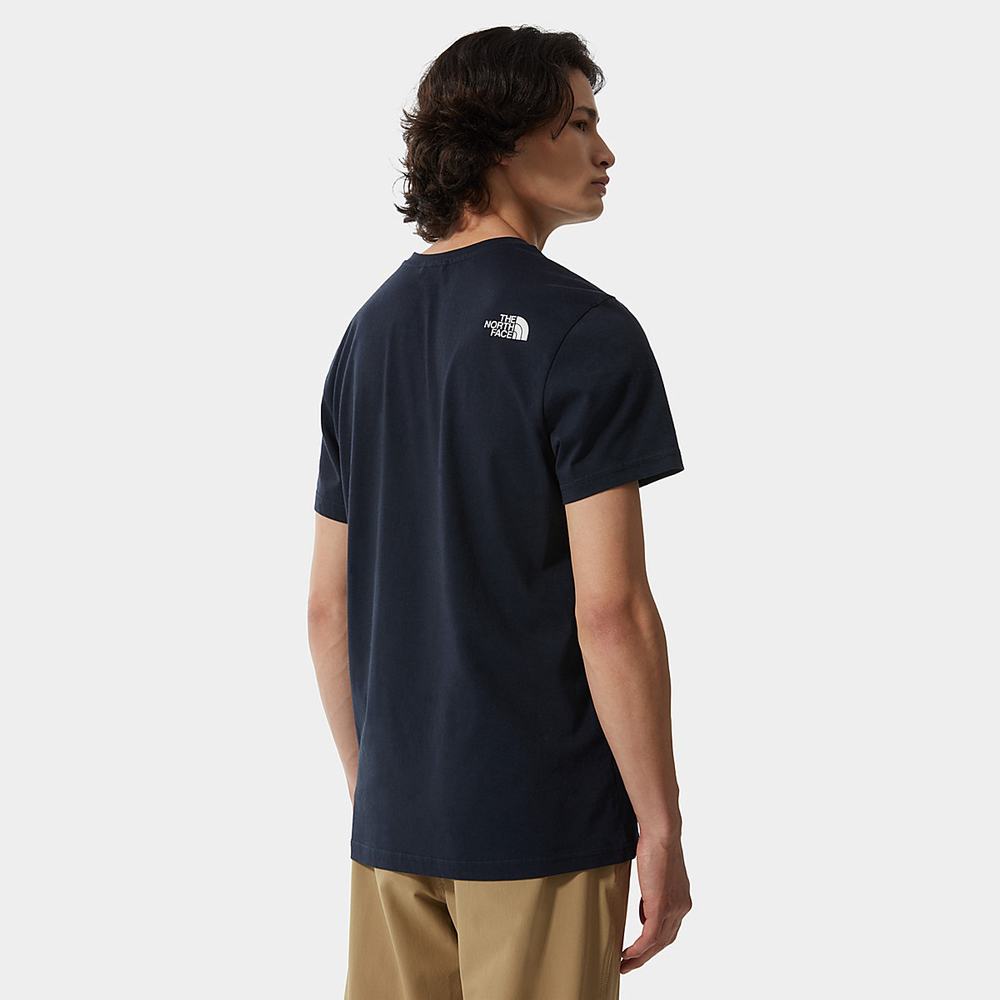 Tricko The North Face SIMPLE DOME Panske Námornícka Modrá Biele | JTD-906521