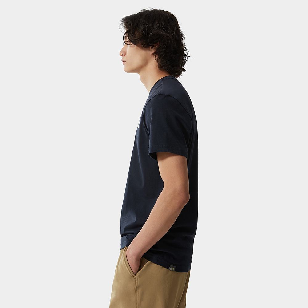 Tricko The North Face SIMPLE DOME Panske Námornícka Modrá Biele | JTD-906521