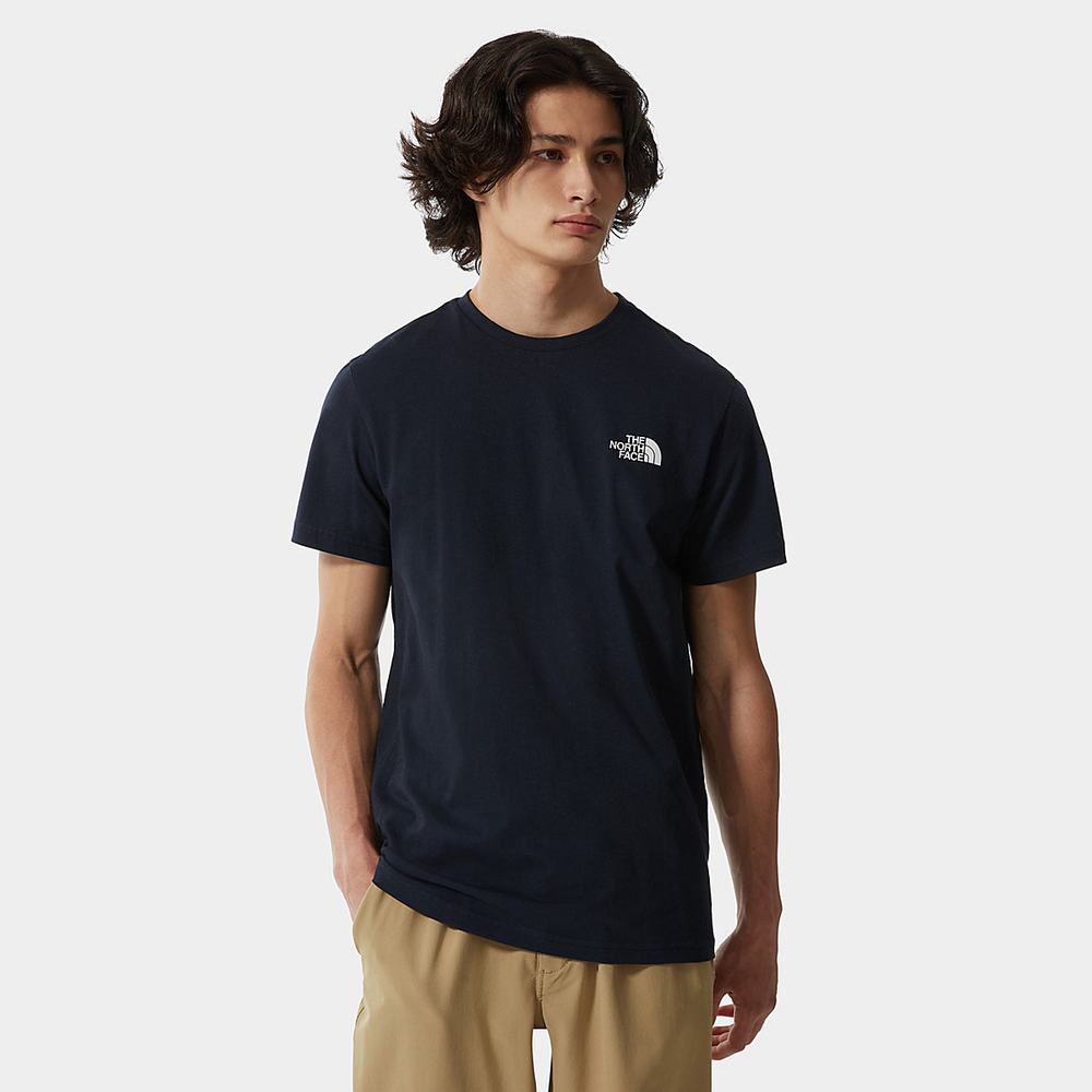 Tricko The North Face SIMPLE DOME Panske Námornícka Modrá Biele | JTD-906521