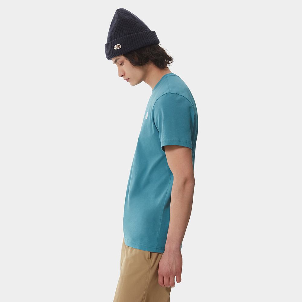 Tricko The North Face SIMPLE DOME Panske Modre Biele | VFM-769820