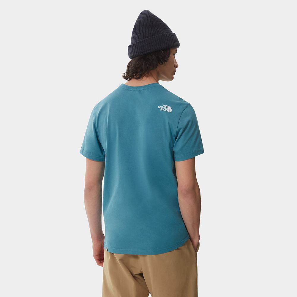 Tricko The North Face SIMPLE DOME Panske Modre Biele | VFM-769820