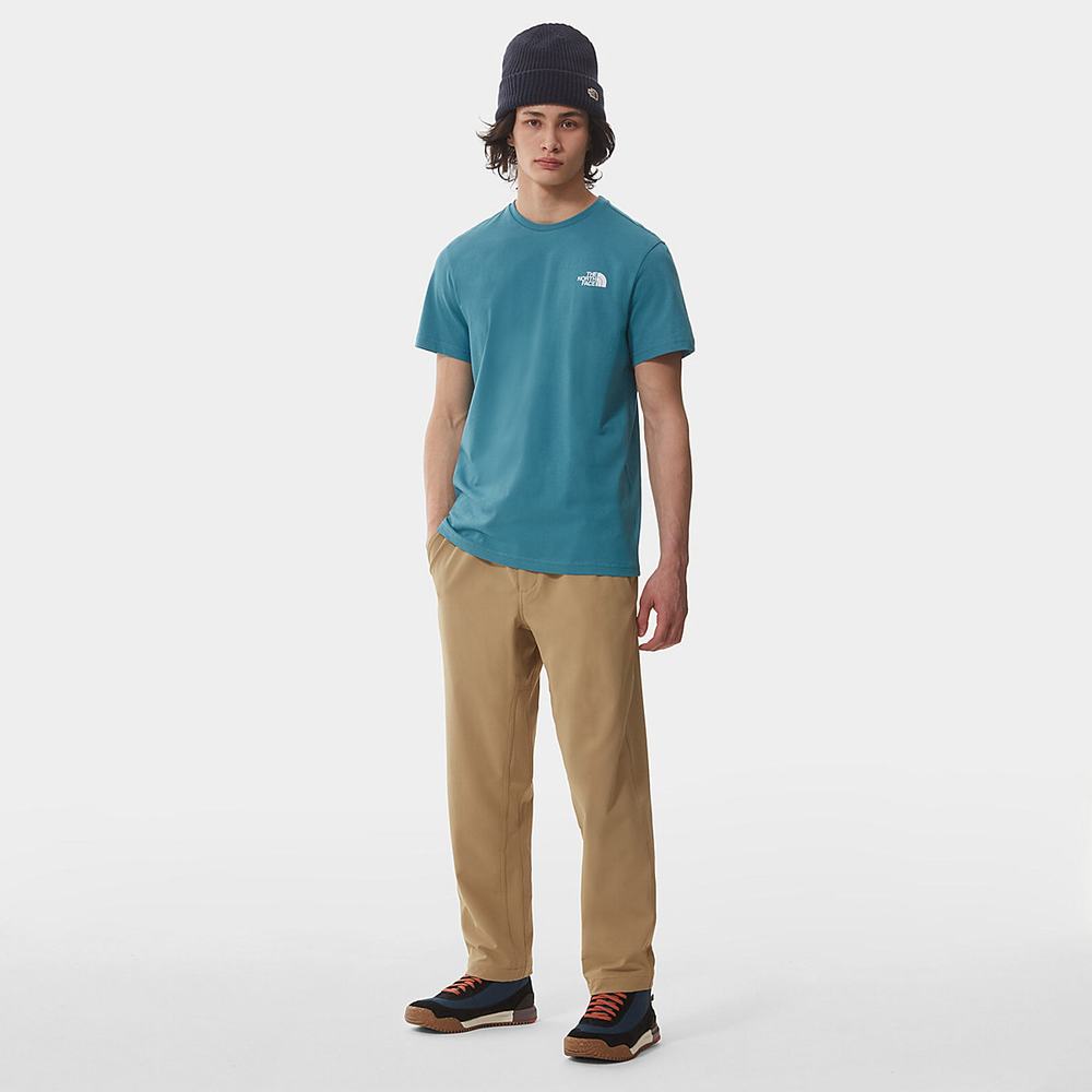 Tricko The North Face SIMPLE DOME Panske Modre Biele | VFM-769820