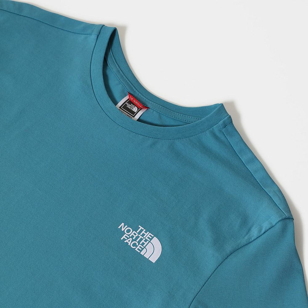 Tricko The North Face SIMPLE DOME Panske Modre Biele | VFM-769820