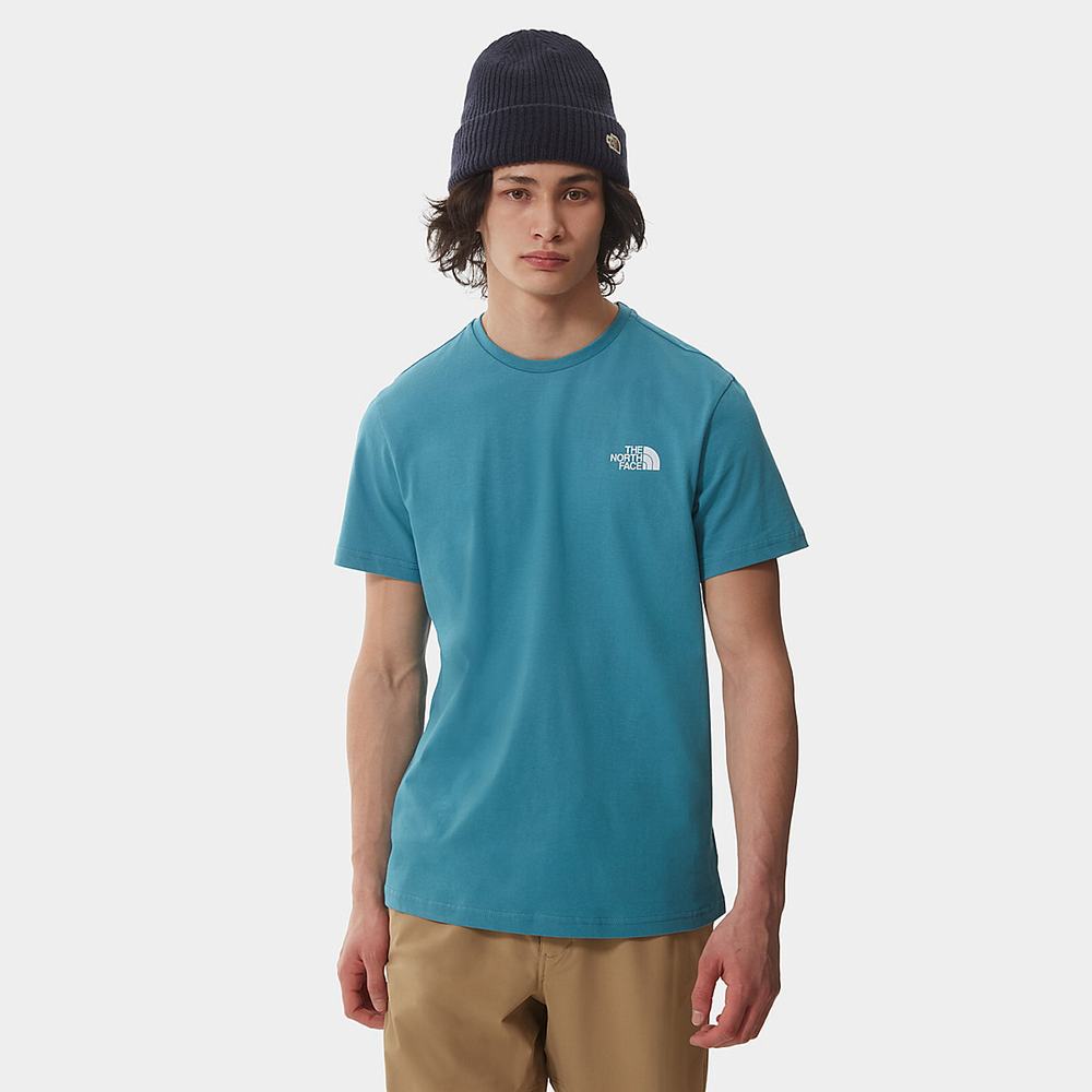 Tricko The North Face SIMPLE DOME Panske Modre Biele | VFM-769820