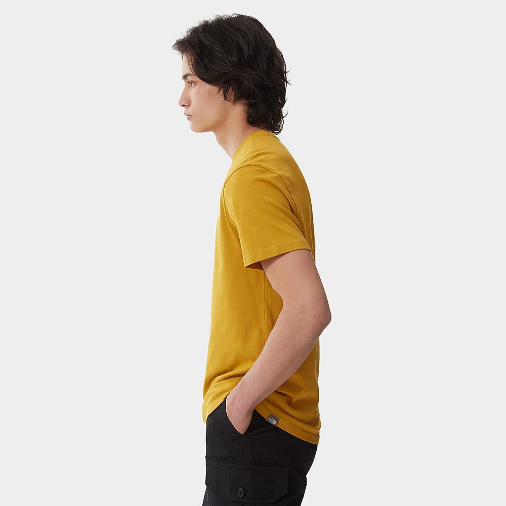 Tricko The North Face SIMPLE DOME Panske Žlté | WSB-890467