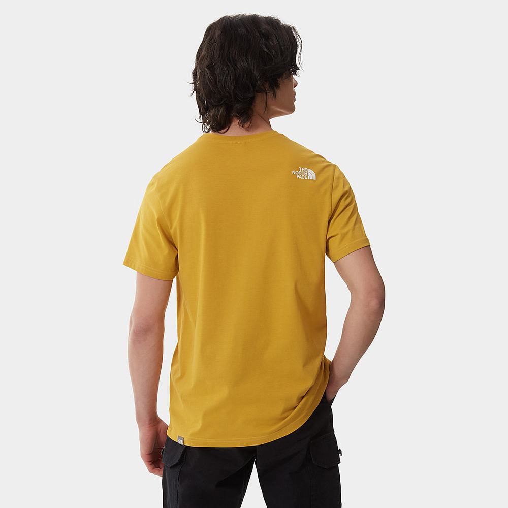 Tricko The North Face SIMPLE DOME Panske Žlté | WSB-890467