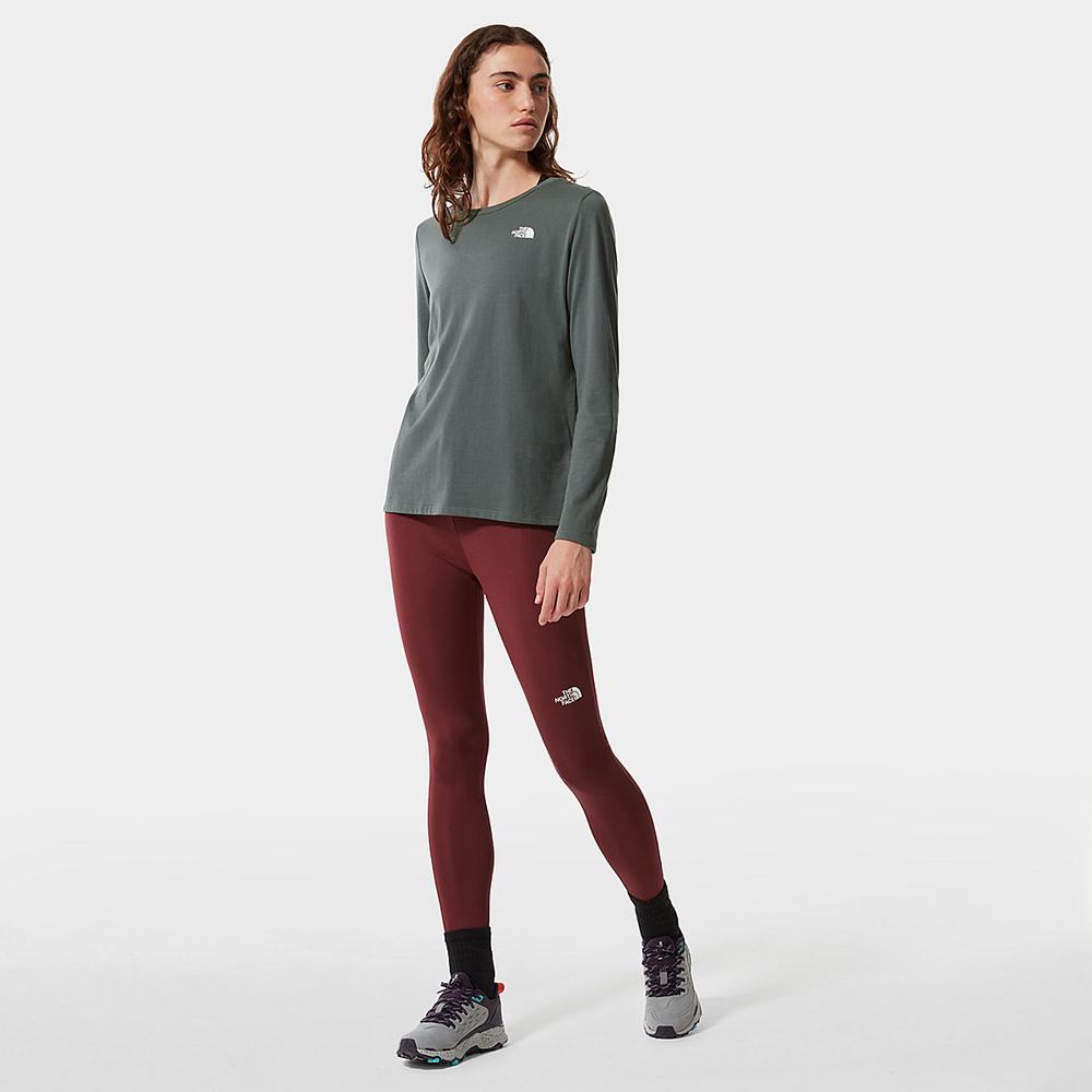 Tricko The North Face Seasonal Long-Sleeve Damske Zelene | FMS-526079