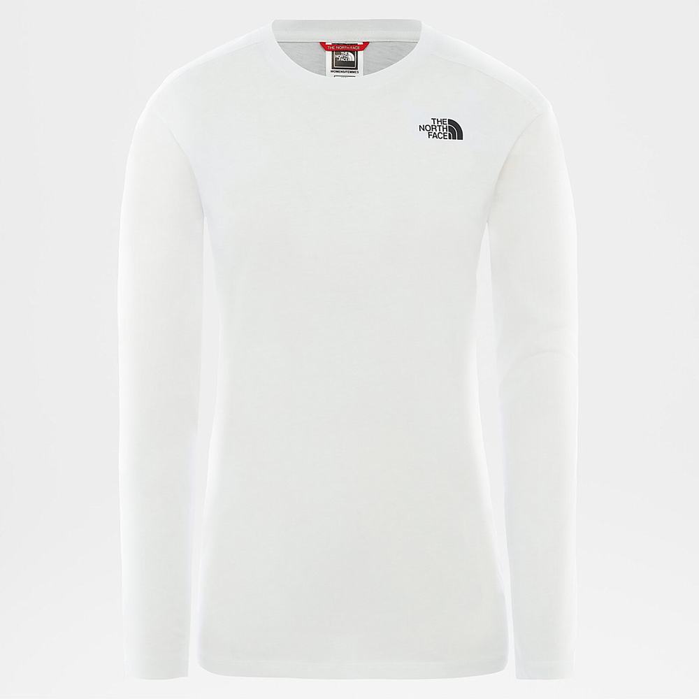 Tricko The North Face Simple Dome Long-Sleeve Damske Biele | CGN-069738