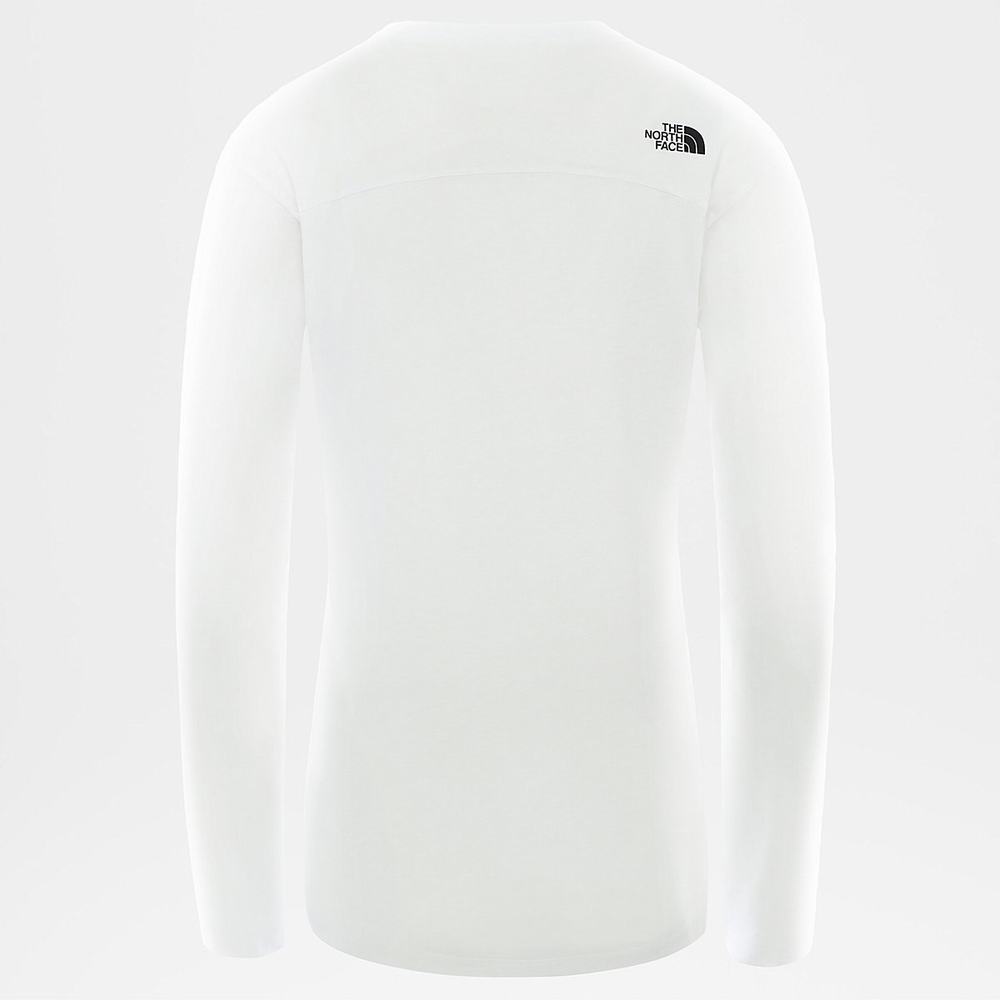 Tricko The North Face Simple Dome Long-Sleeve Damske Biele | CGN-069738