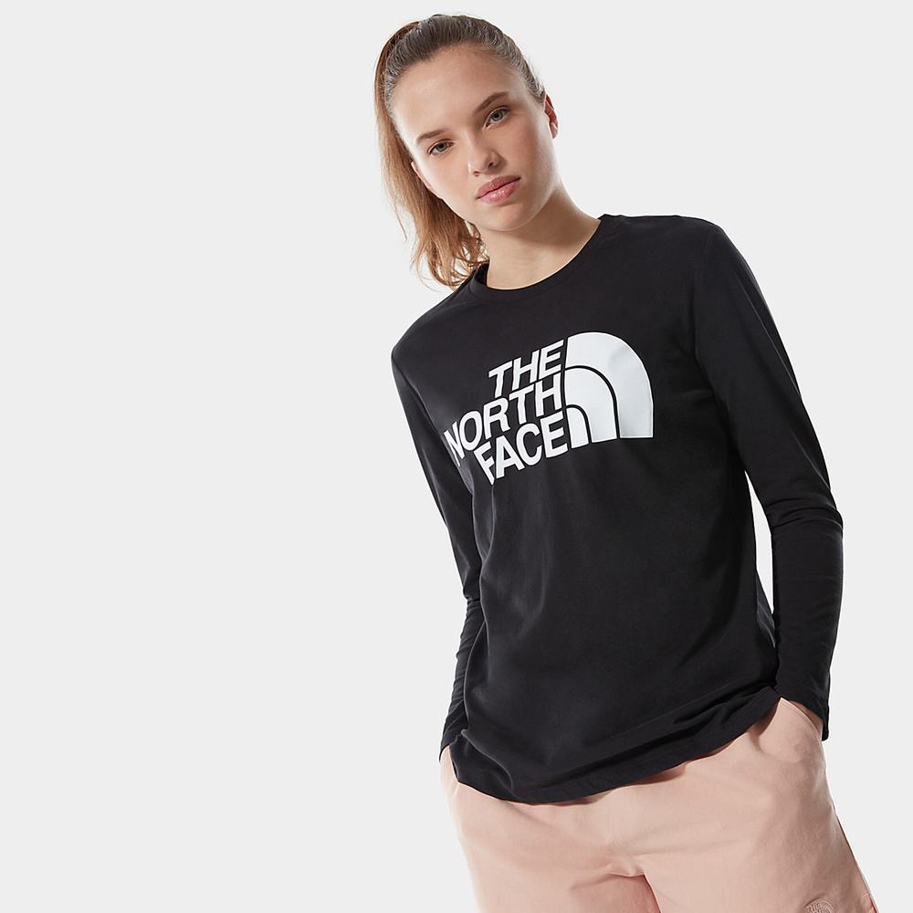 Tricko The North Face Standard Long-Sleeve Damske Čierne | ROV-103468