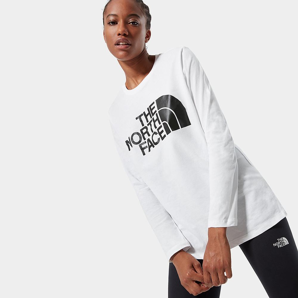 Tricko The North Face Standard Long-Sleeve Damske Biele | RYP-638917