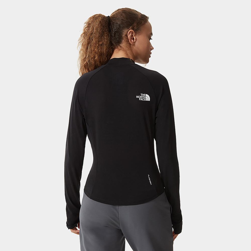 Tricko The North Face TEKWARE LONG-SLEEVE CROPPED Damske Čierne | CRQ-403627