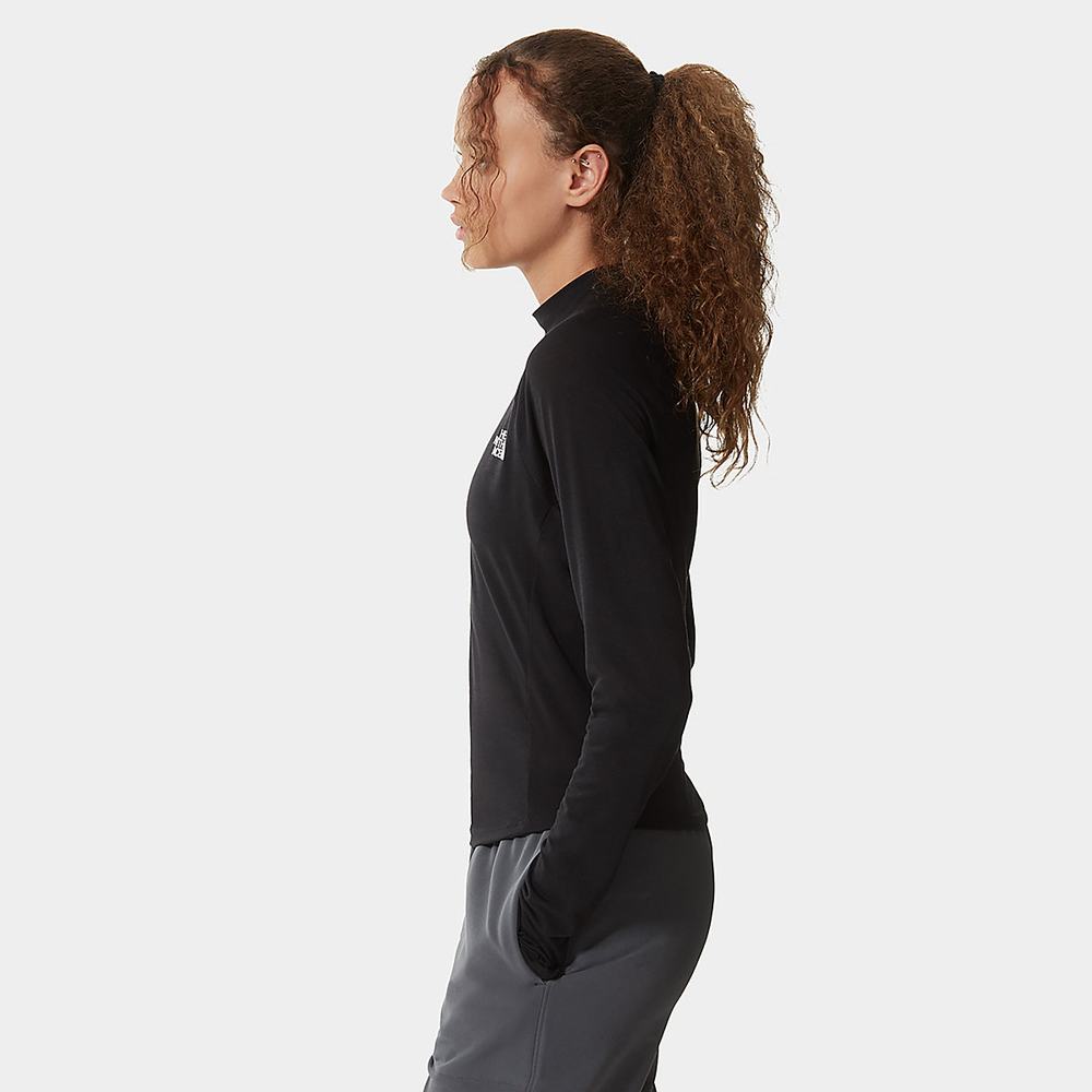 Tricko The North Face TEKWARE LONG-SLEEVE CROPPED Damske Čierne | CRQ-403627