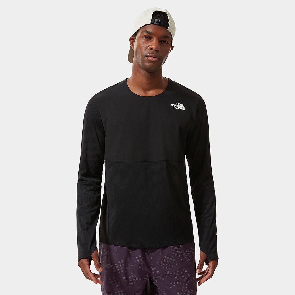 Tricko The North Face TRUE RUN LONG-SLEEVE Panske Čierne | JGO-051834