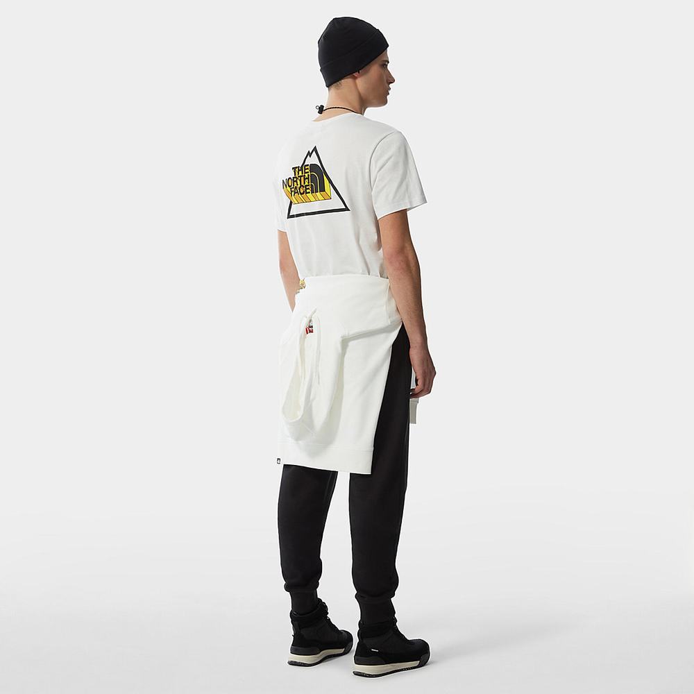 Tricko The North Face Threeyama Panske Biele | AUI-046925