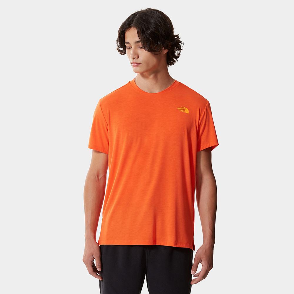 Tricko The North Face Wander Panske Oranžové | STV-768321