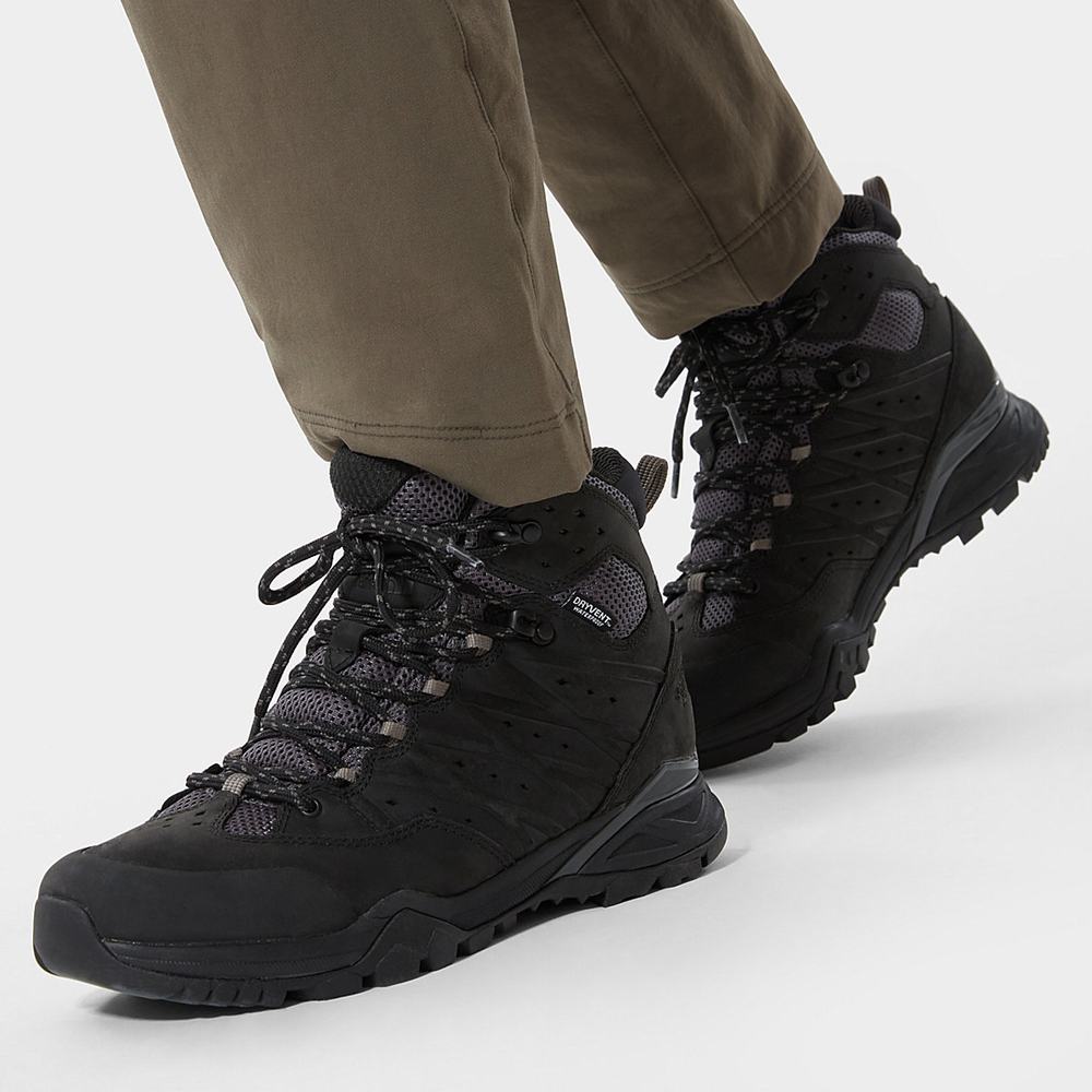 Turisticka Obuv The North Face Hedgehog Hike II Nepremokave Stredne Panske Čierne Tmavo Siva | ECX-425719