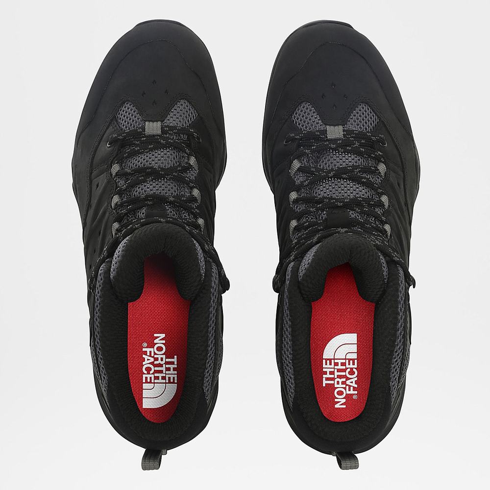 Turisticka Obuv The North Face Hedgehog Hike II Nepremokave Stredne Panske Čierne Tmavo Siva | ECX-425719