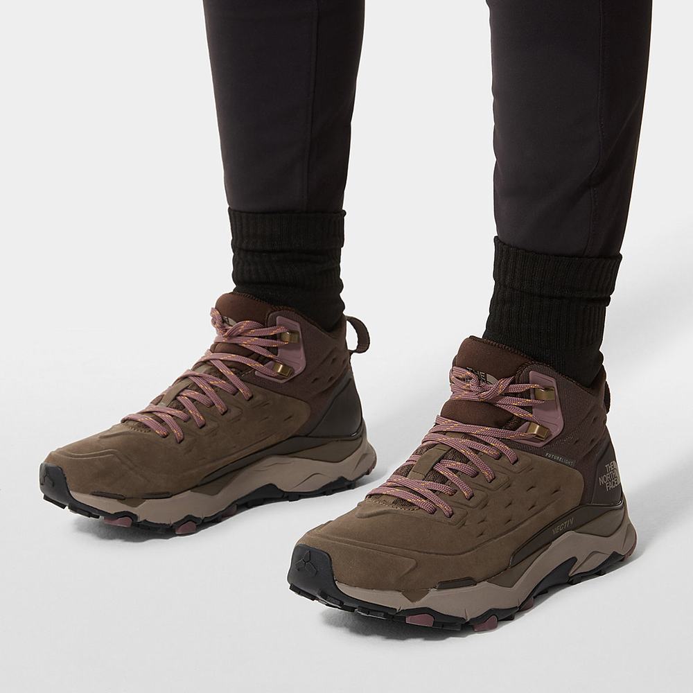 Turisticka Obuv The North Face VECTIV™ FUTURELIGHT™ Exploris Kozene Damske Hnede Káva Hnede | KTF-376890