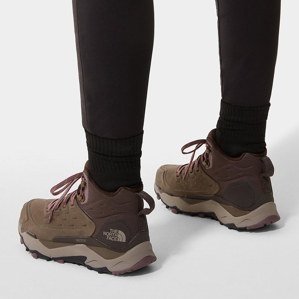 Turisticka Obuv The North Face VECTIV™ FUTURELIGHT™ Exploris Kozene Damske Hnede Káva Hnede | KTF-376890