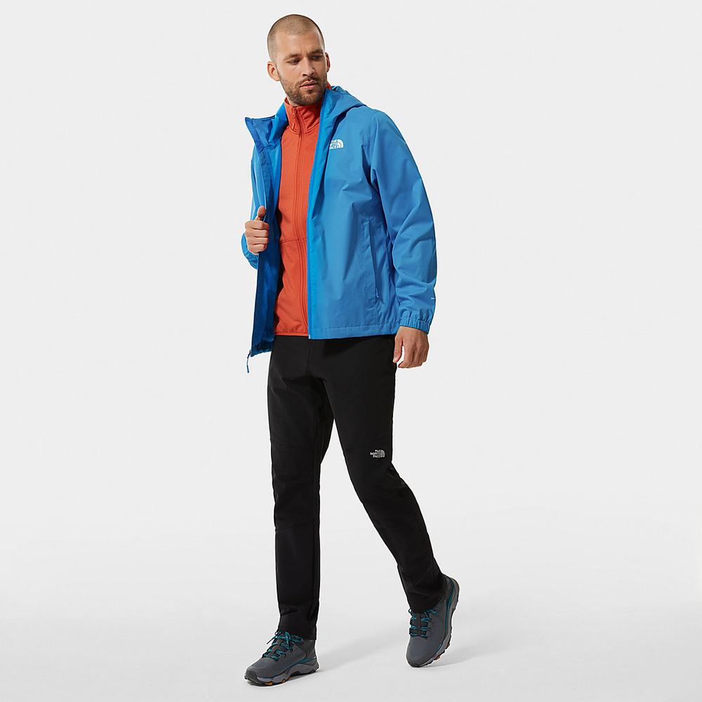 Vetrovka The North Face Quest S Kapucňou Panske Modre Čierne | IQG-549017