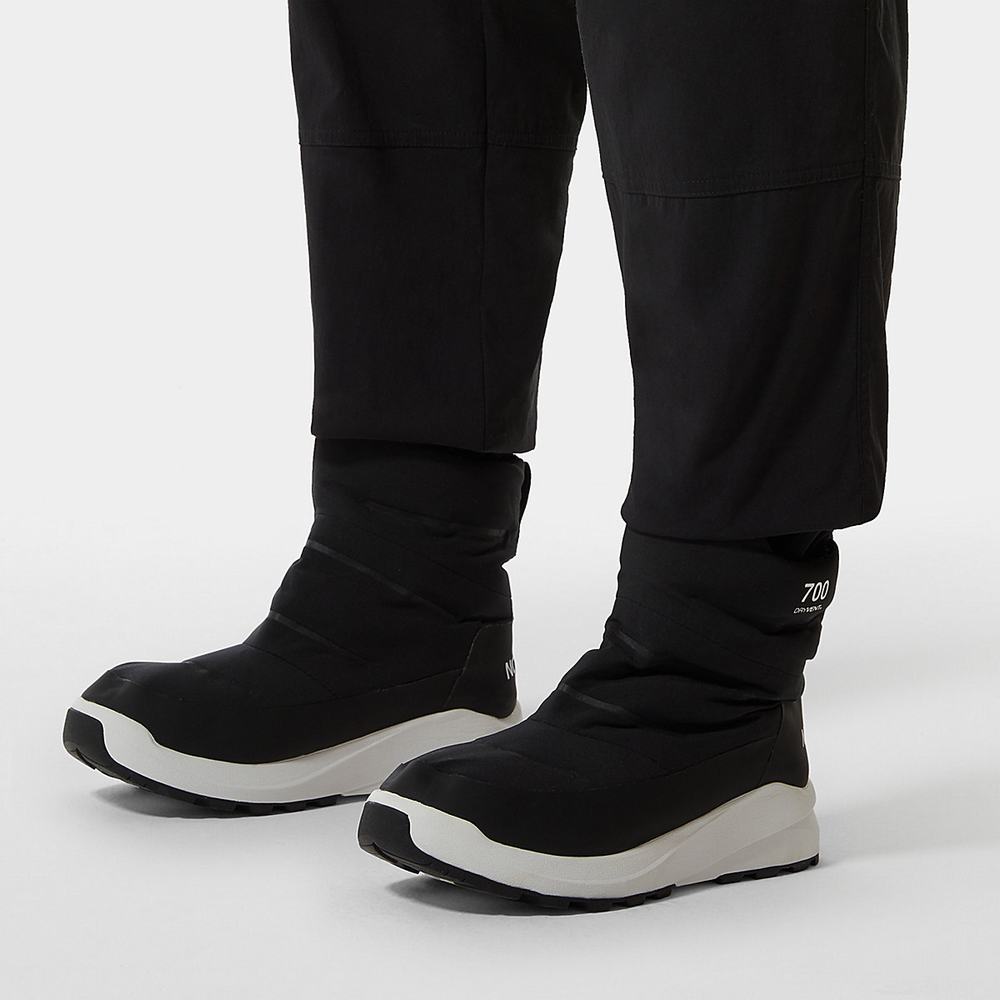 Zimne Topanky The North Face Nuptse Boots II Panske Čierne Biele | TGD-847016