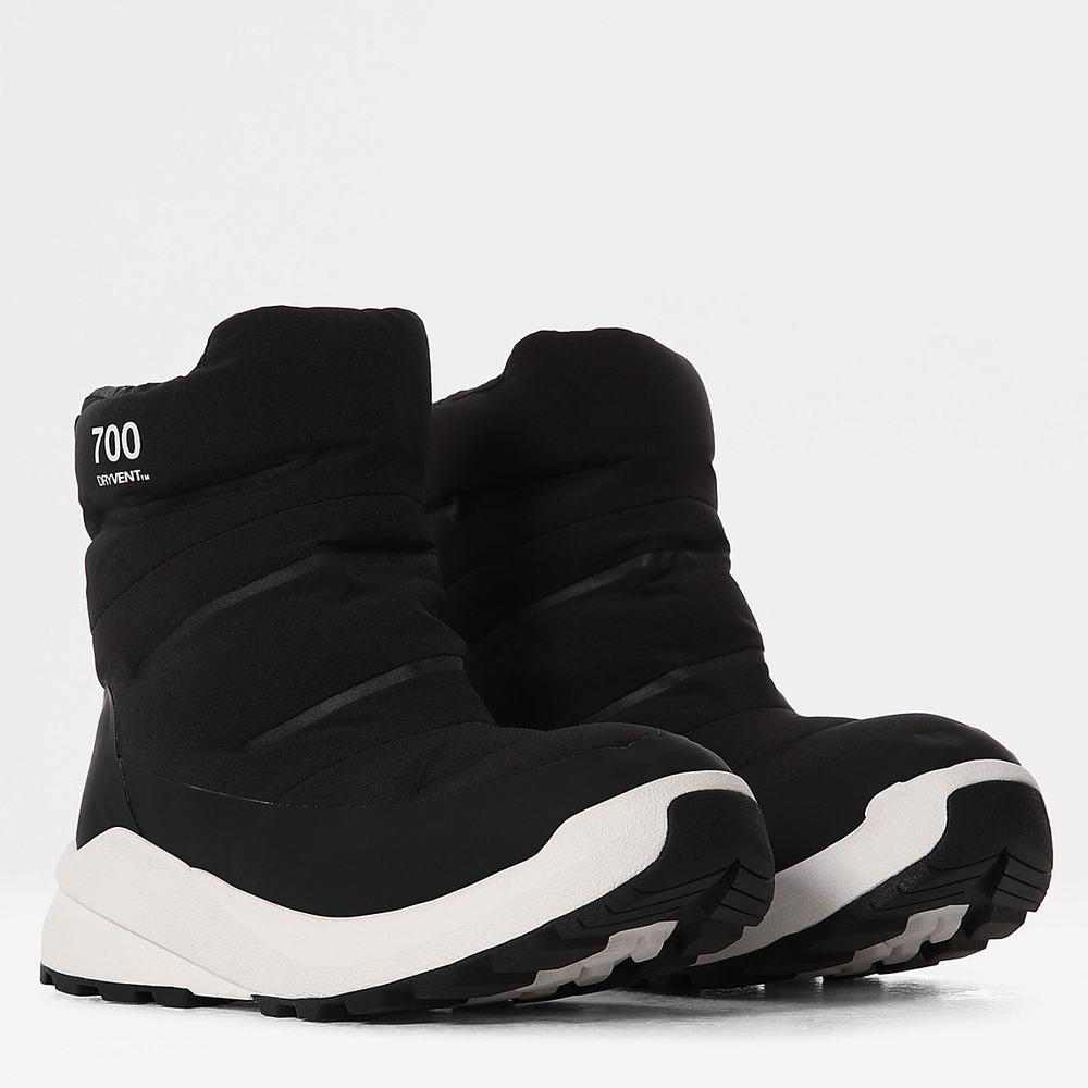 Zimne Topanky The North Face Nuptse Boots II Damske Čierne Biele | WYK-532846