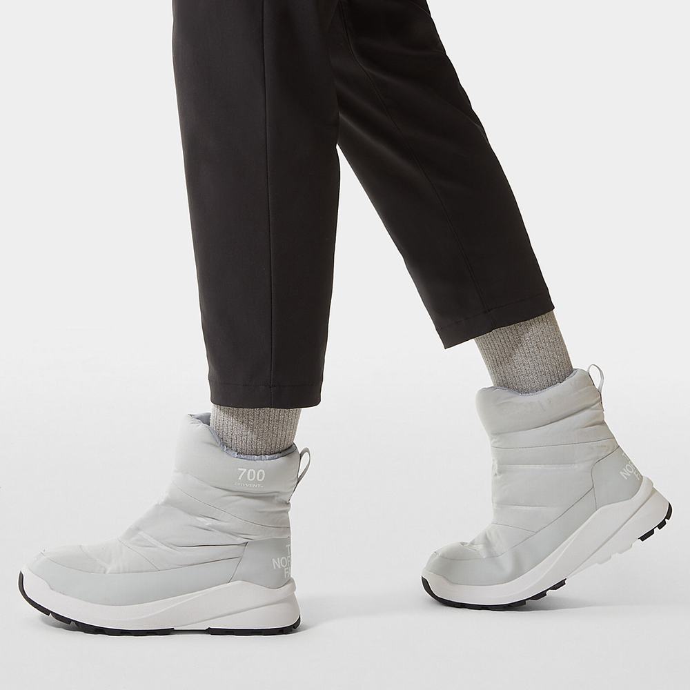 Zimne Topanky The North Face Nuptse Boots II Damske Siva Biele | YFH-564079