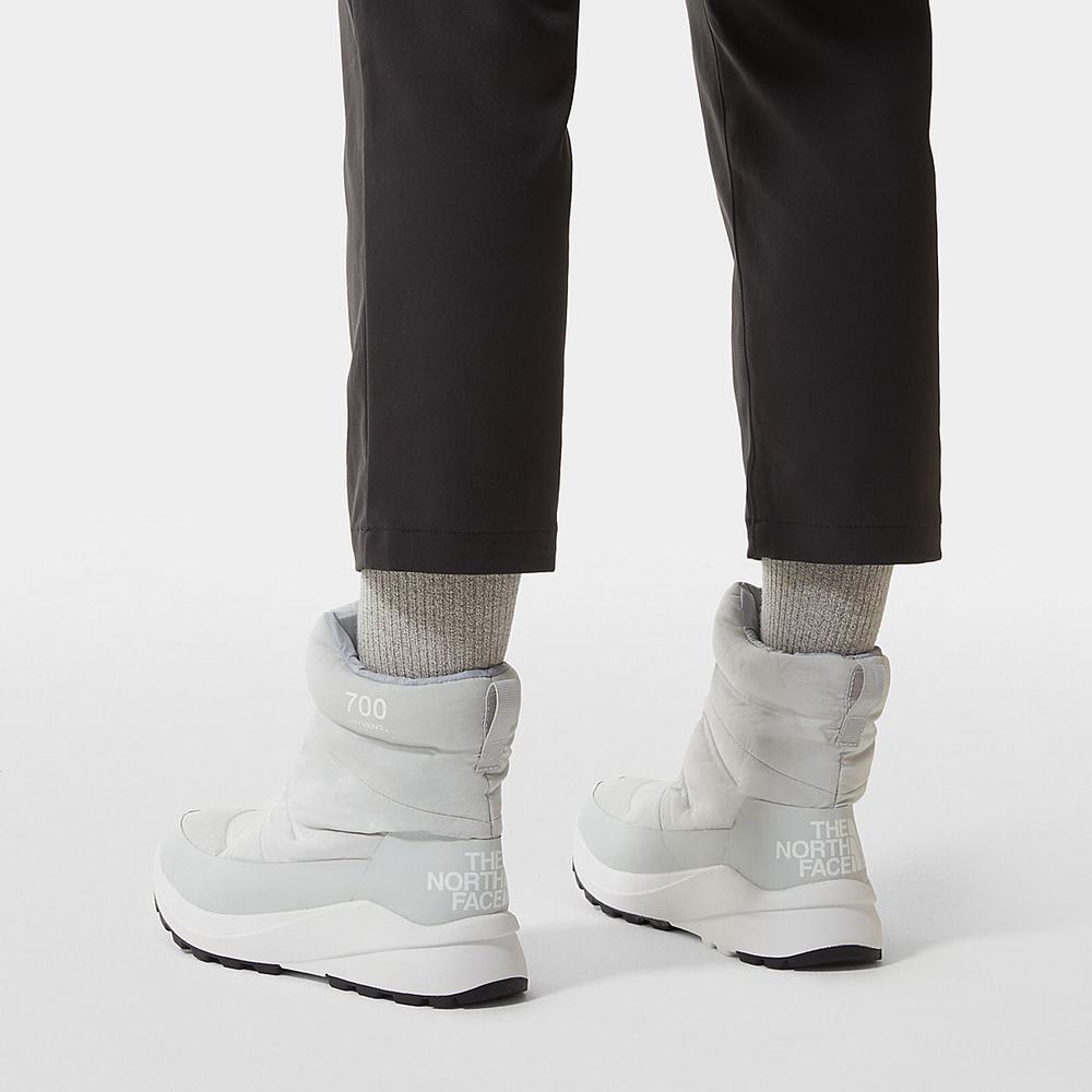 Zimne Topanky The North Face Nuptse Boots II Damske Siva Biele | YFH-564079