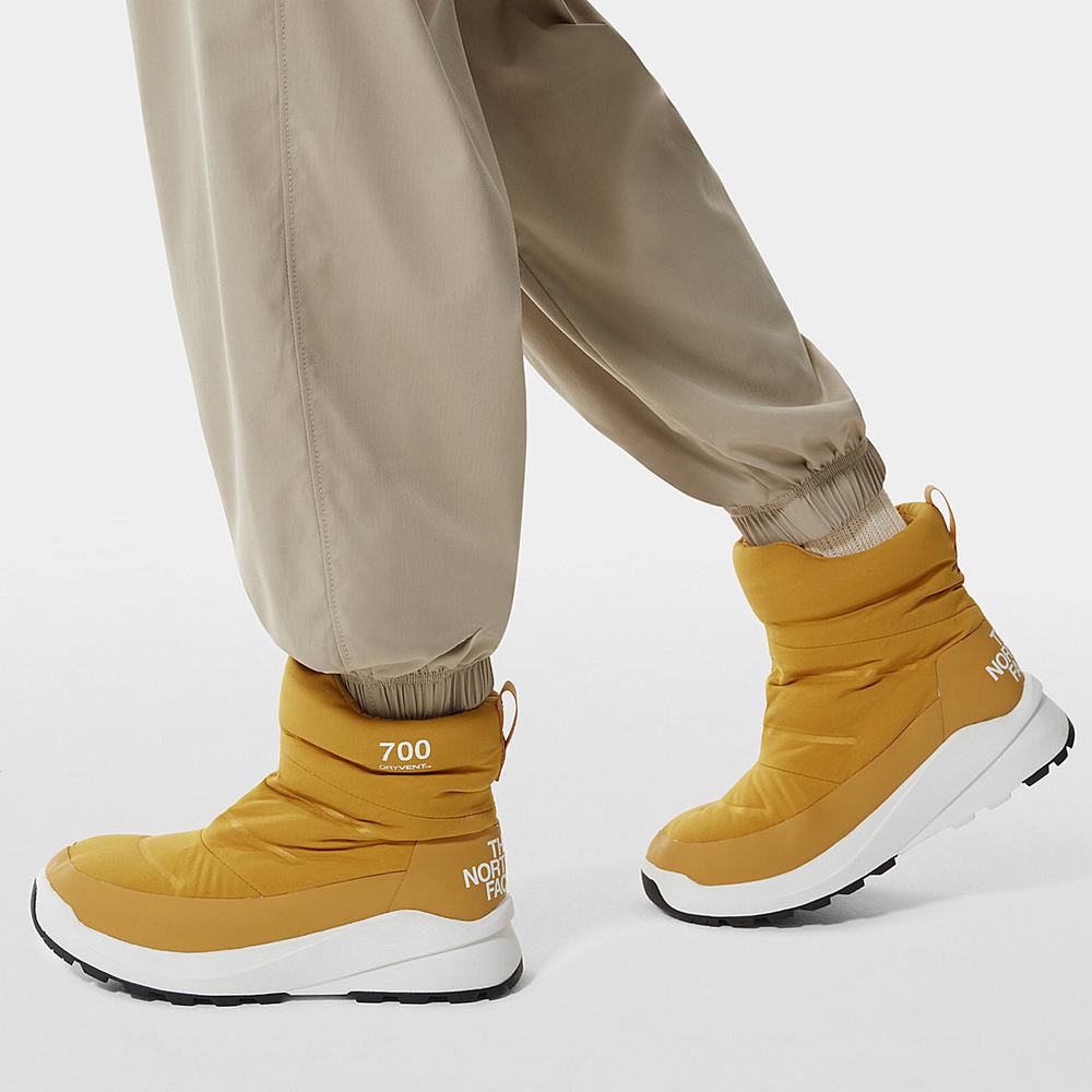 Zimne Topanky The North Face Nuptse Boots II Damske Žlté | ZWD-968043