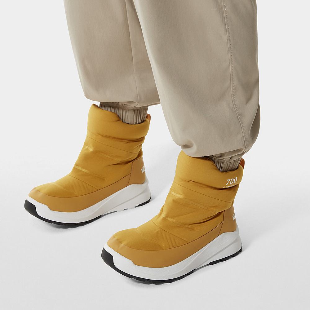 Zimne Topanky The North Face Nuptse Boots II Damske Žlté | ZWD-968043