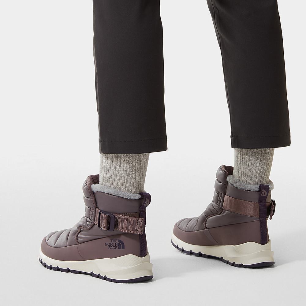 Zimne Topanky The North Face THERMOBALL™ Pull-On Damske Tmavo Siva Nachový Tmavo Nachový | SUK-872695