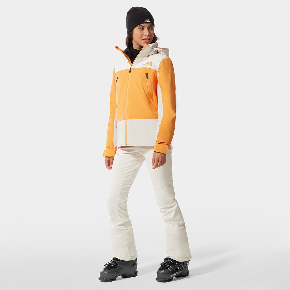 Ľahké Bundy The North Face Lenado Damske Oranžové Biele | QHT-864021