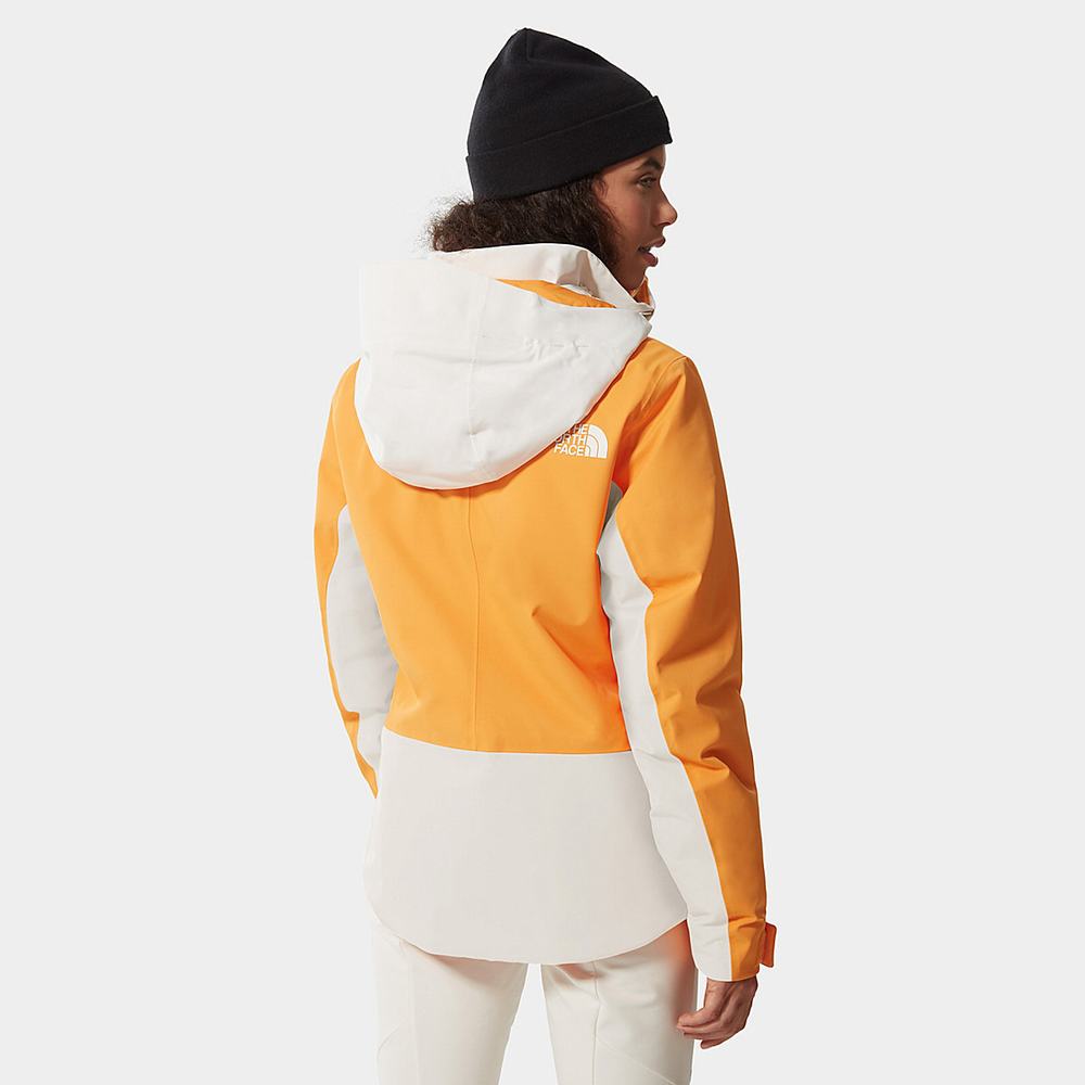 Ľahké Bundy The North Face Lenado Damske Oranžové Biele | QHT-864021