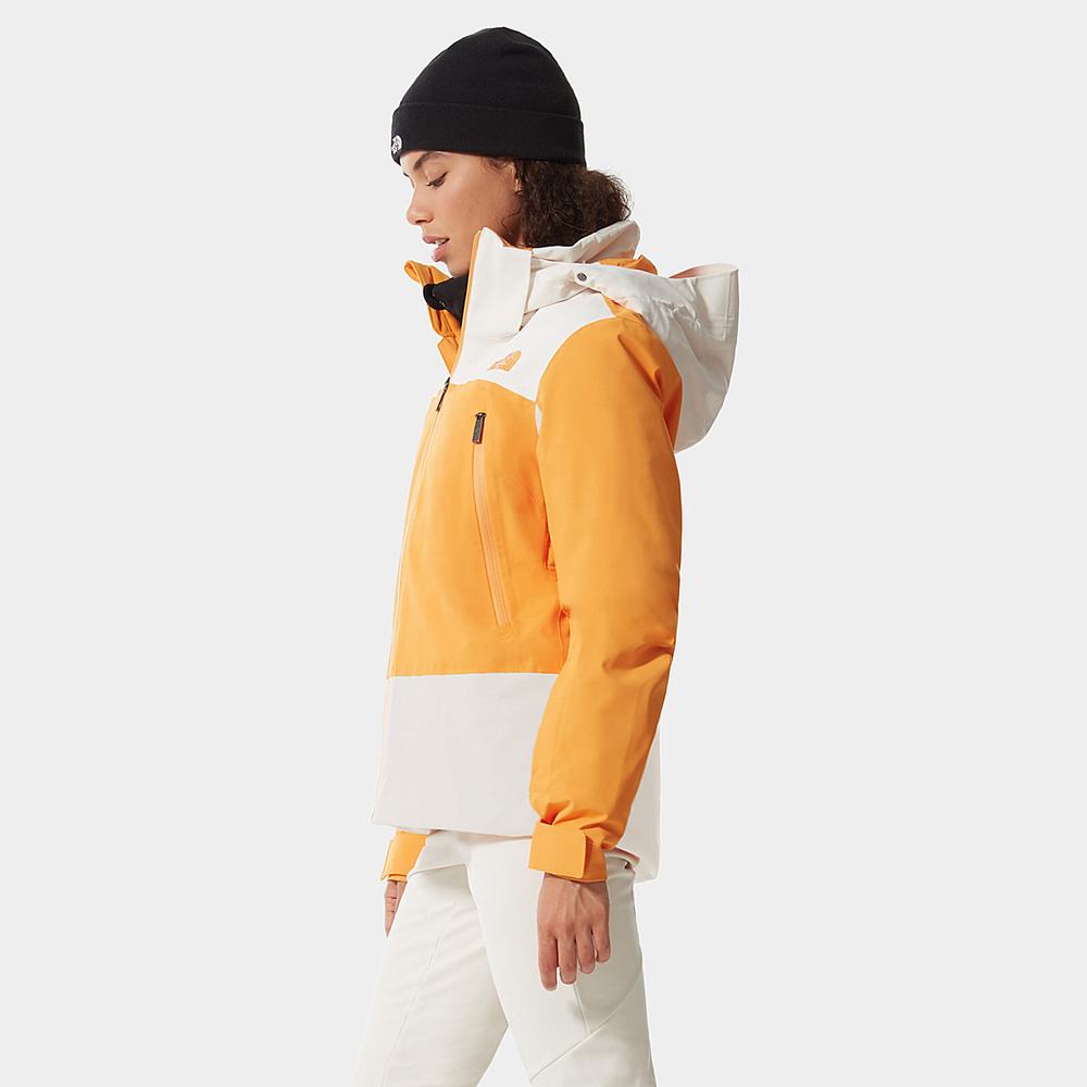 Ľahké Bundy The North Face Lenado Damske Oranžové Biele | QHT-864021