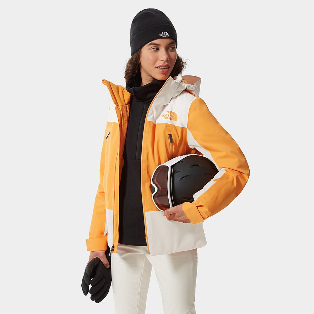 Ľahké Bundy The North Face Lenado Damske Oranžové Biele | QHT-864021