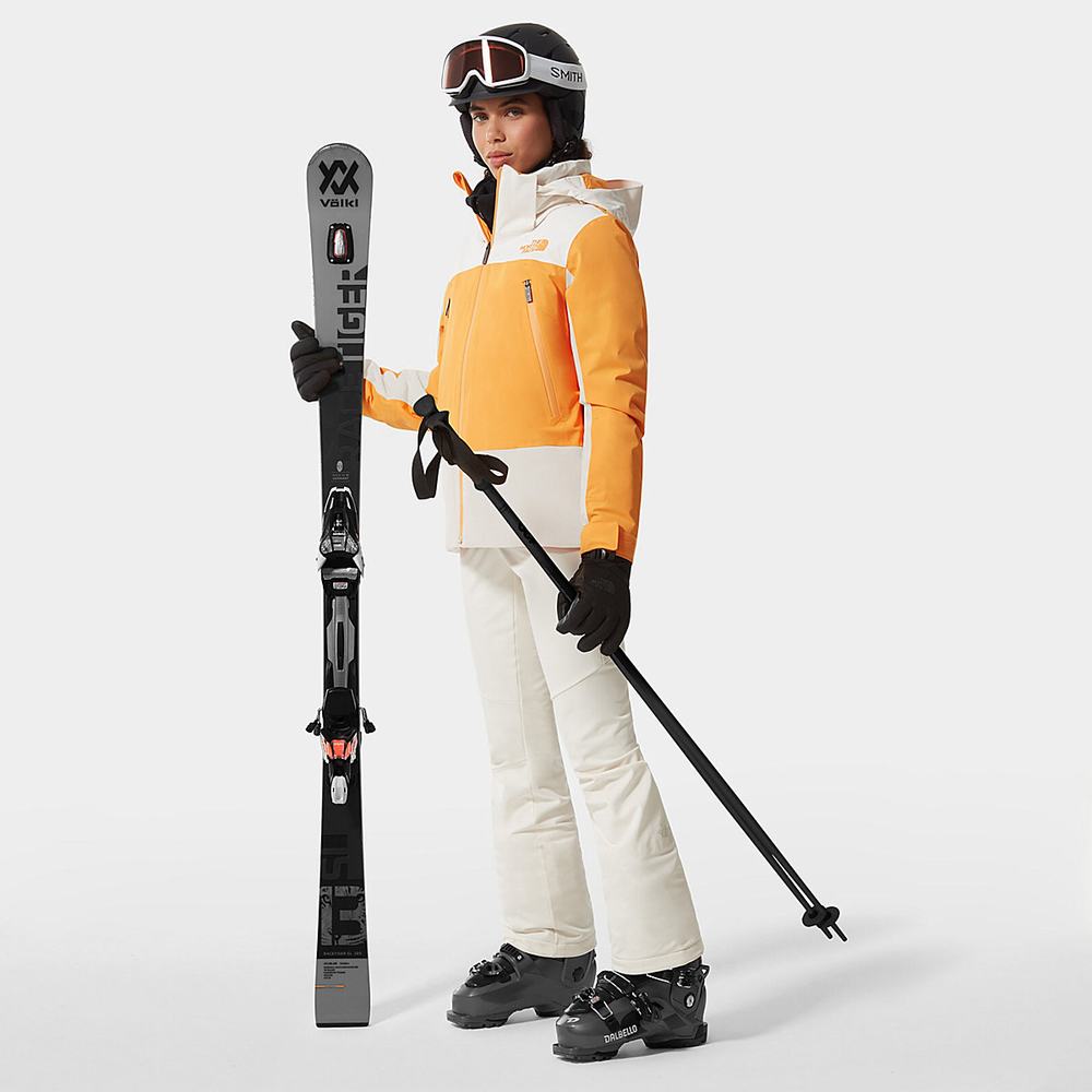 Ľahké Bundy The North Face Lenado Damske Oranžové Biele | QHT-864021