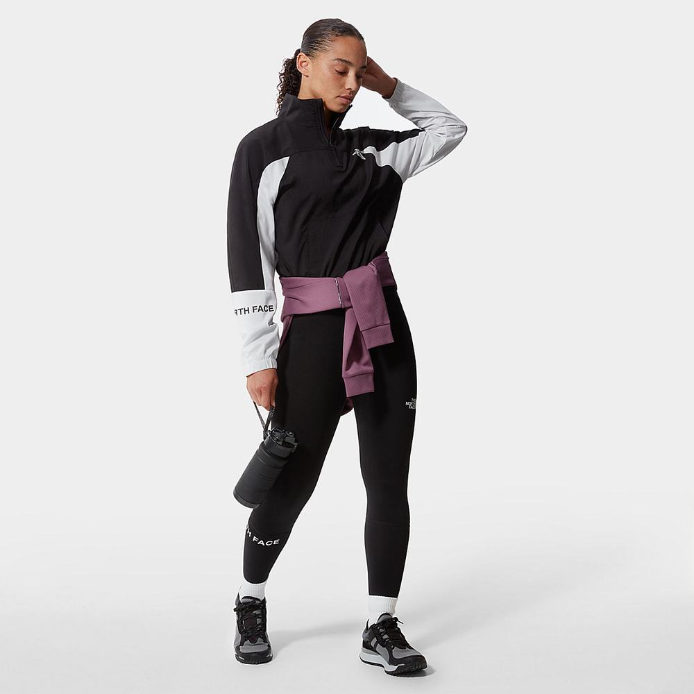 Ľahké Bundy The North Face MOUNTAIN ATHLETICS WIND Damske Čierne Biele | CHU-958701