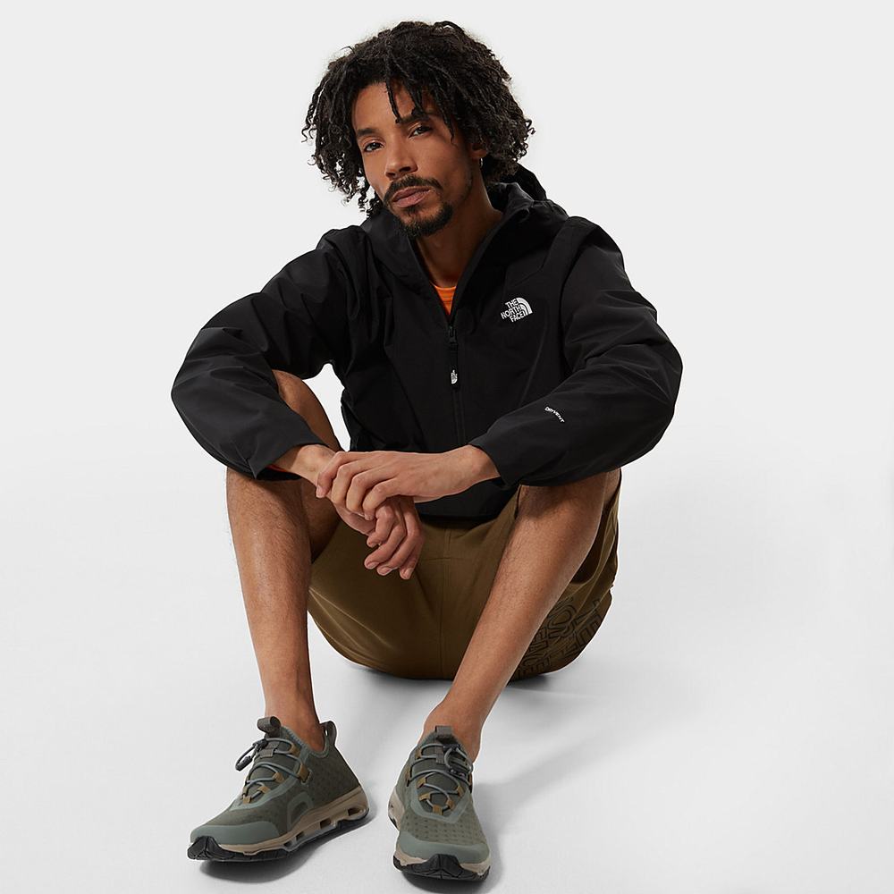 Ľahké Bundy The North Face Nepremokave Fanorak Panske Čierne | HRT-218045