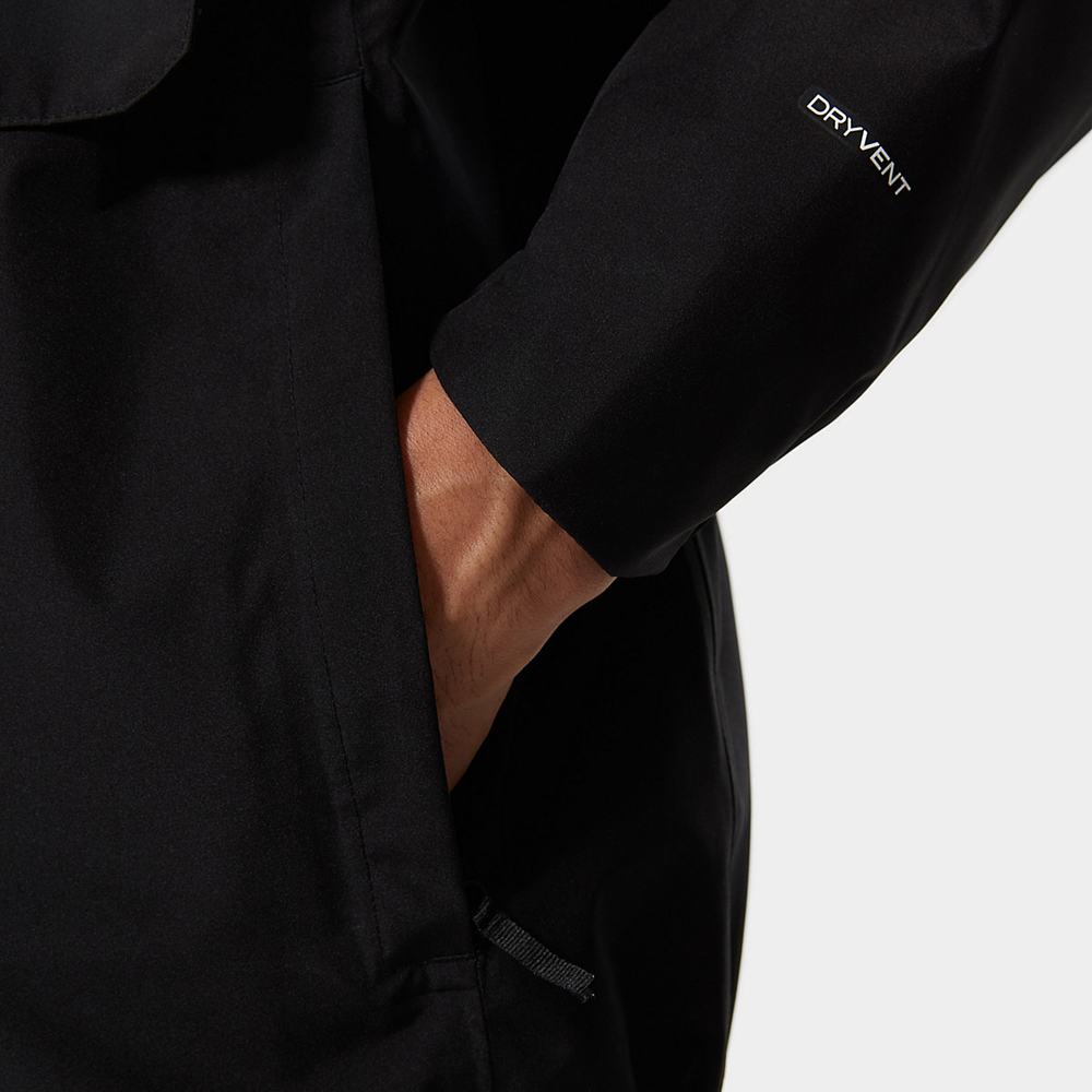 Ľahké Bundy The North Face Nepremokave Fanorak Panske Čierne | HRT-218045