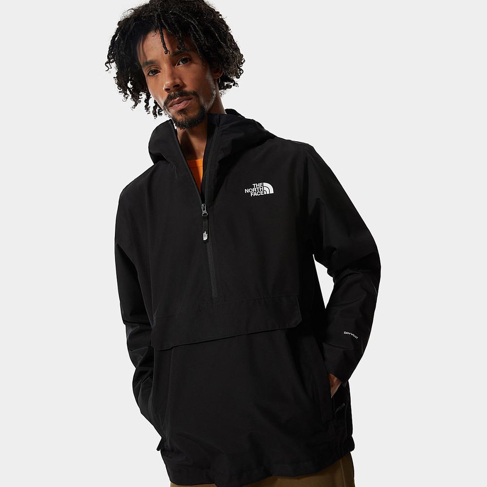 Ľahké Bundy The North Face Nepremokave Fanorak Panske Čierne | HRT-218045